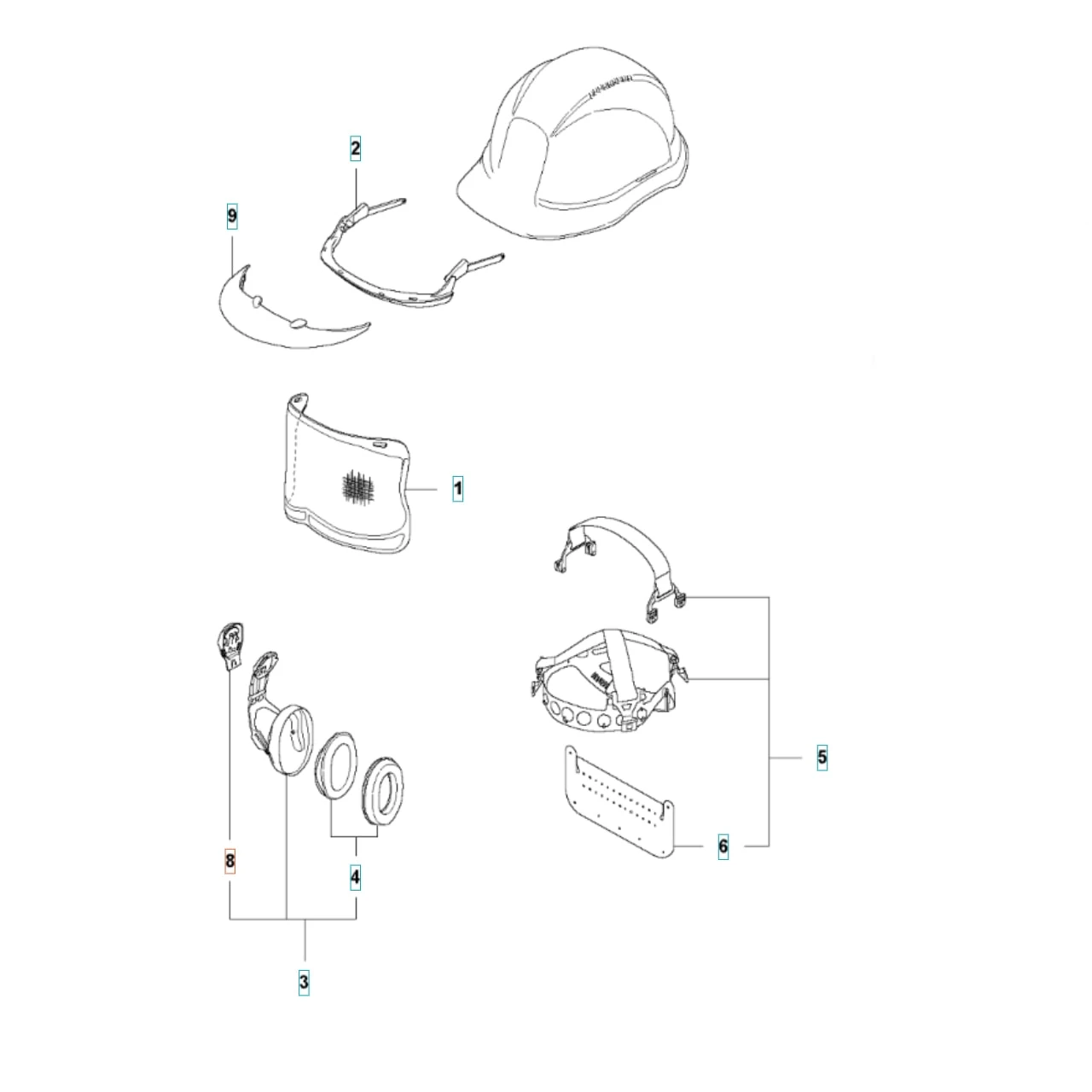 Reservdelar Till Husqvarna Functional Hjälm H200 3 Reservdelar Till Husqvarna Functional Hjälm H200